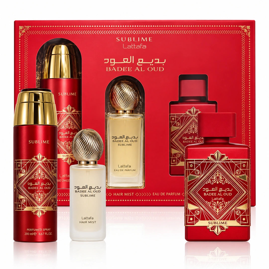 Perfume Estuche Lattafa Badee Al Oud Sublime 3 piezas Eau de Parfum 100ml